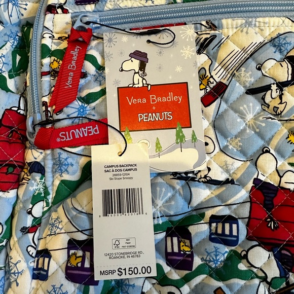 Vera Bradley Snoopy Limited Edition Campus Backpack NWT - Picture 5 of 12